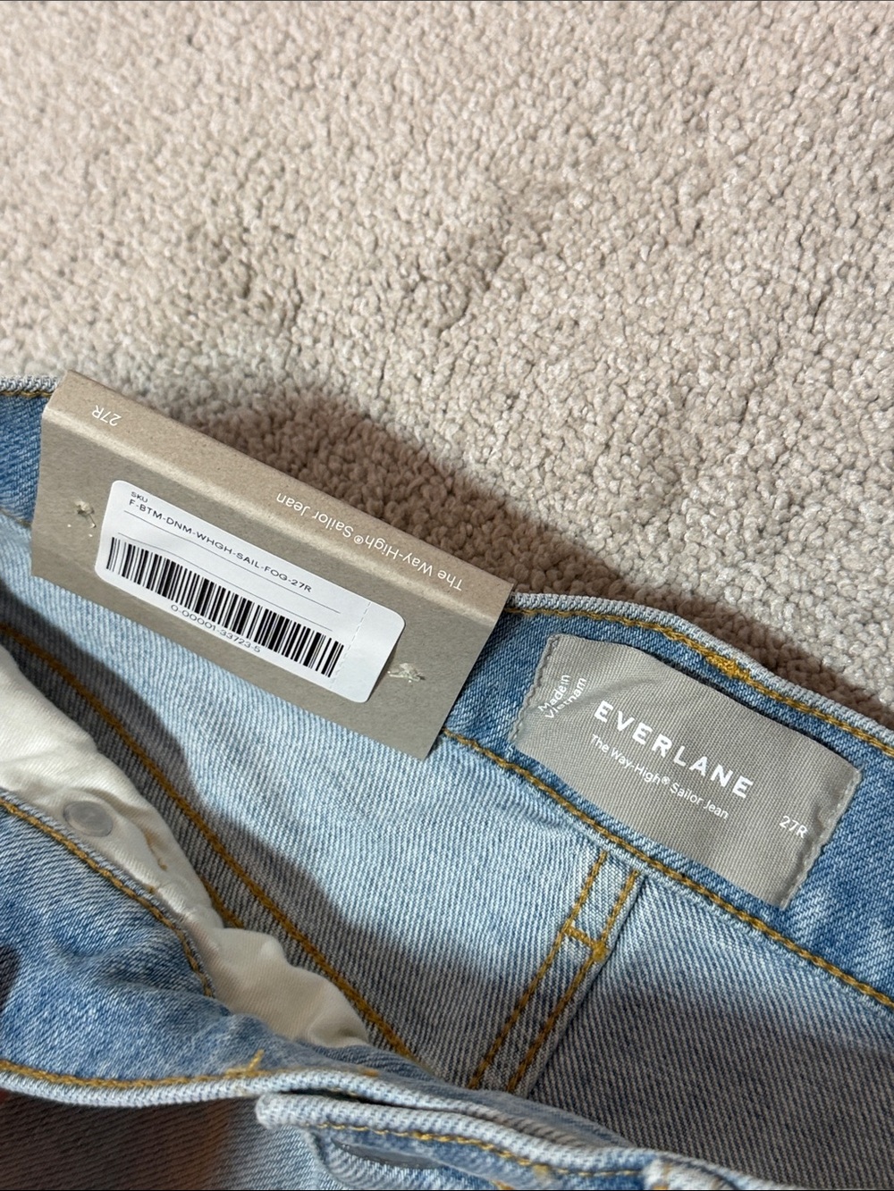 NWT Everlane The Way-High Sailor Jean Light Wash Size 27 - Picture 5 of 8